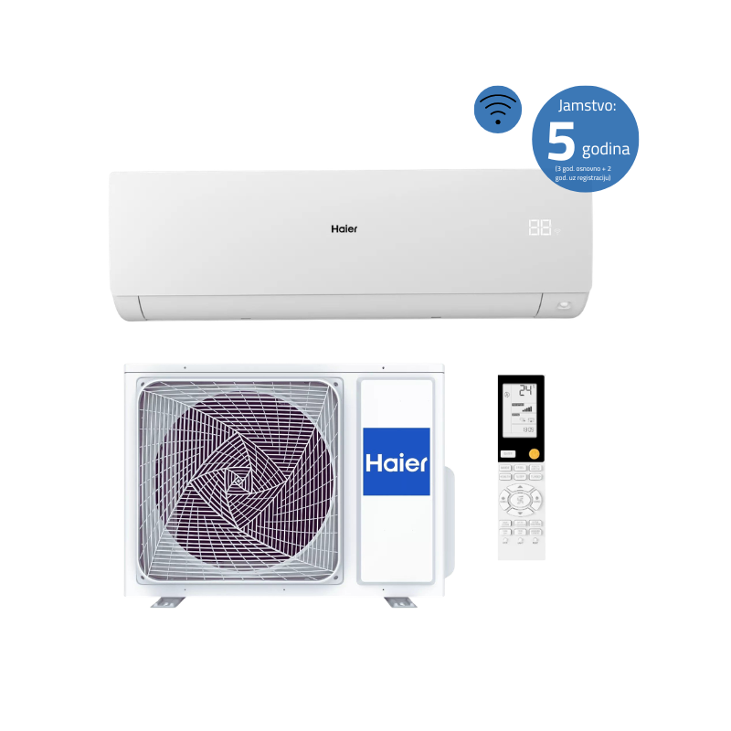Haier SERENE klima uređaj AS25SBBHRA-MW/1U25DEBFRA-SH – 2,6kW bijela mat